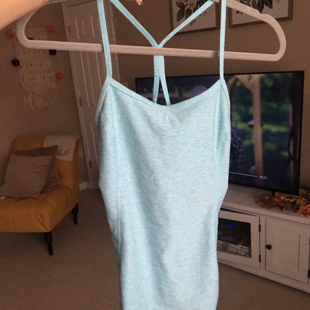 Teal yoga tank top